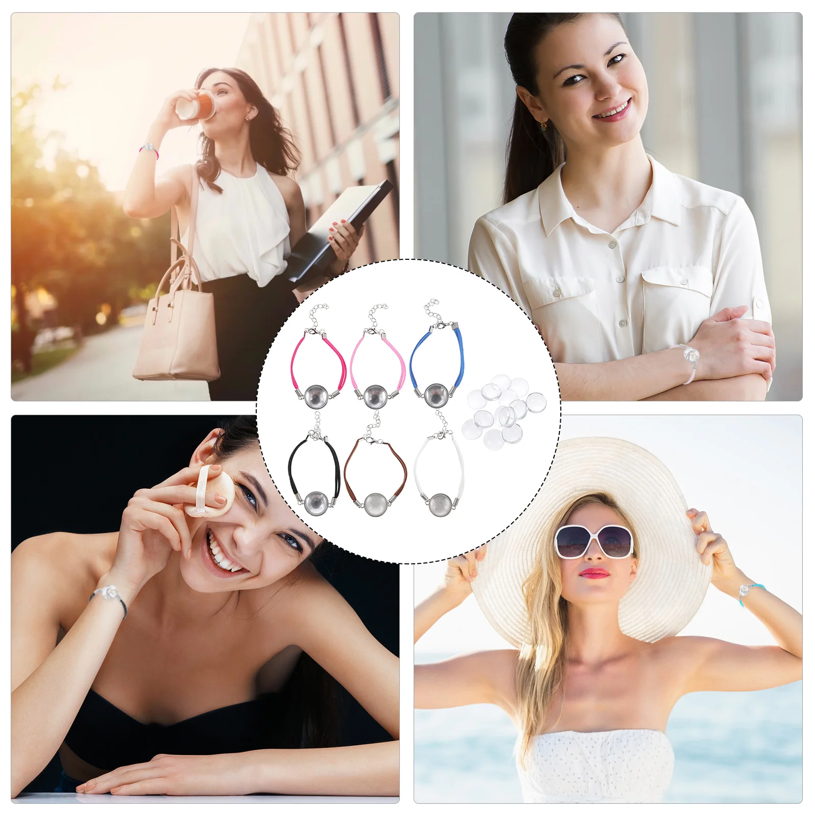 

12 set Diy Bracelet Base Kits Heat Transfer Bracelet Accessories Home Diy Jewelry Making Supplies Gift For Party Daily Wear