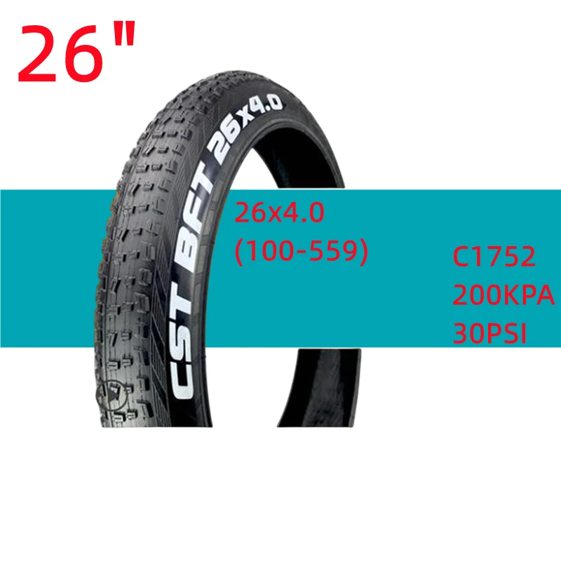 26x4.0 CST bicycle tire ATV tyre beach bike tire 24x4.0 20x4.0 city fat tyres snow bike tires wire bead For fat Electric Bike