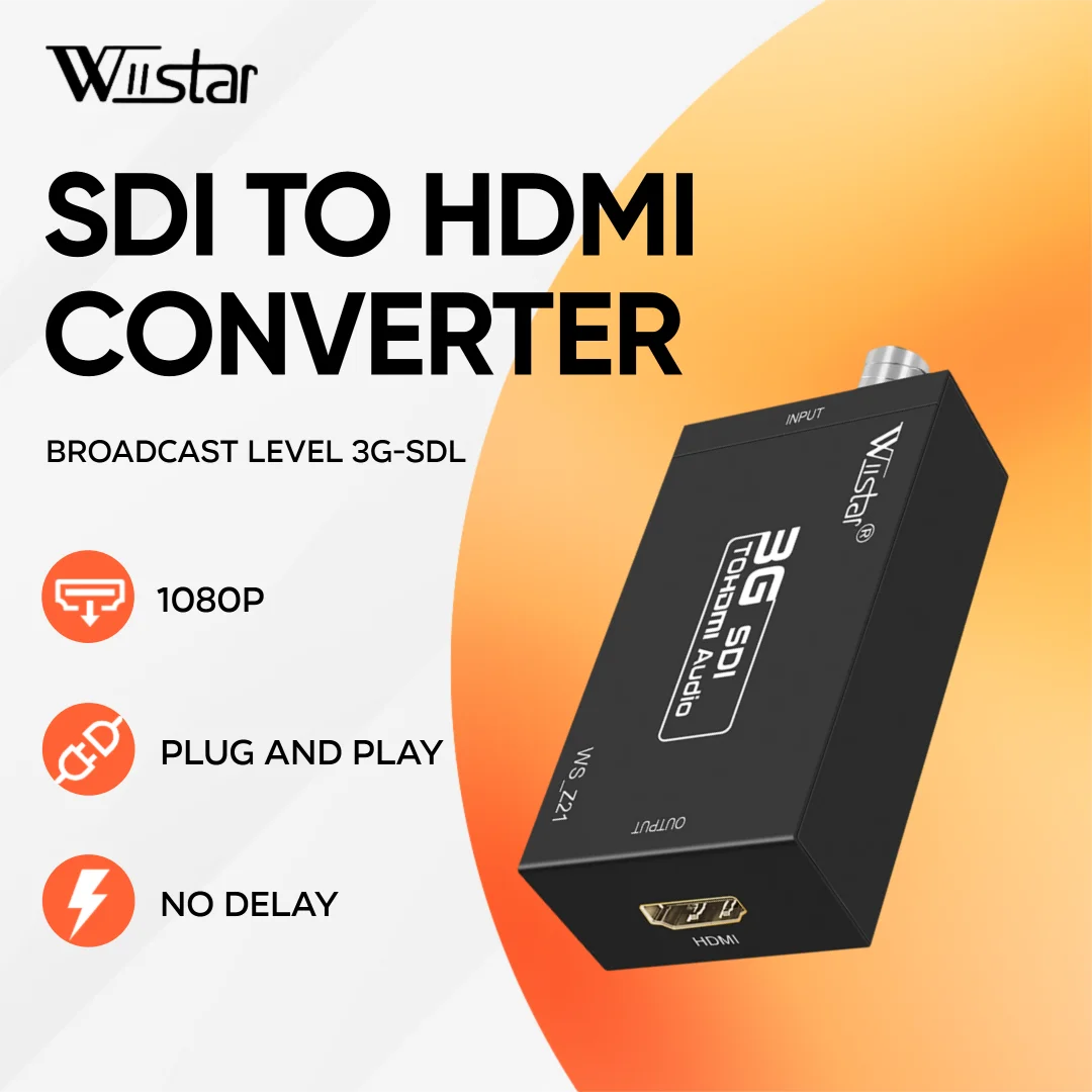 

HDMI to SDI Converter Audio Video AdapterSD HD 3G-SD HDMI to BNC Support 720P 1080PFor Display HDTV Projector Full HD 1080P