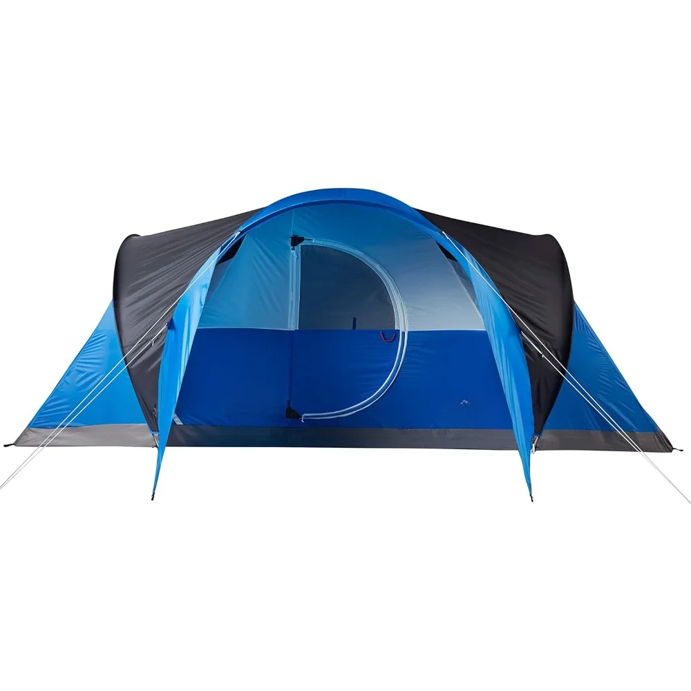 Camping Tent，6/8 Person Family Tent with Included Rainfly，Carry Bag， Spacious Interior，Fits Multiple Queen Airbeds Freight free