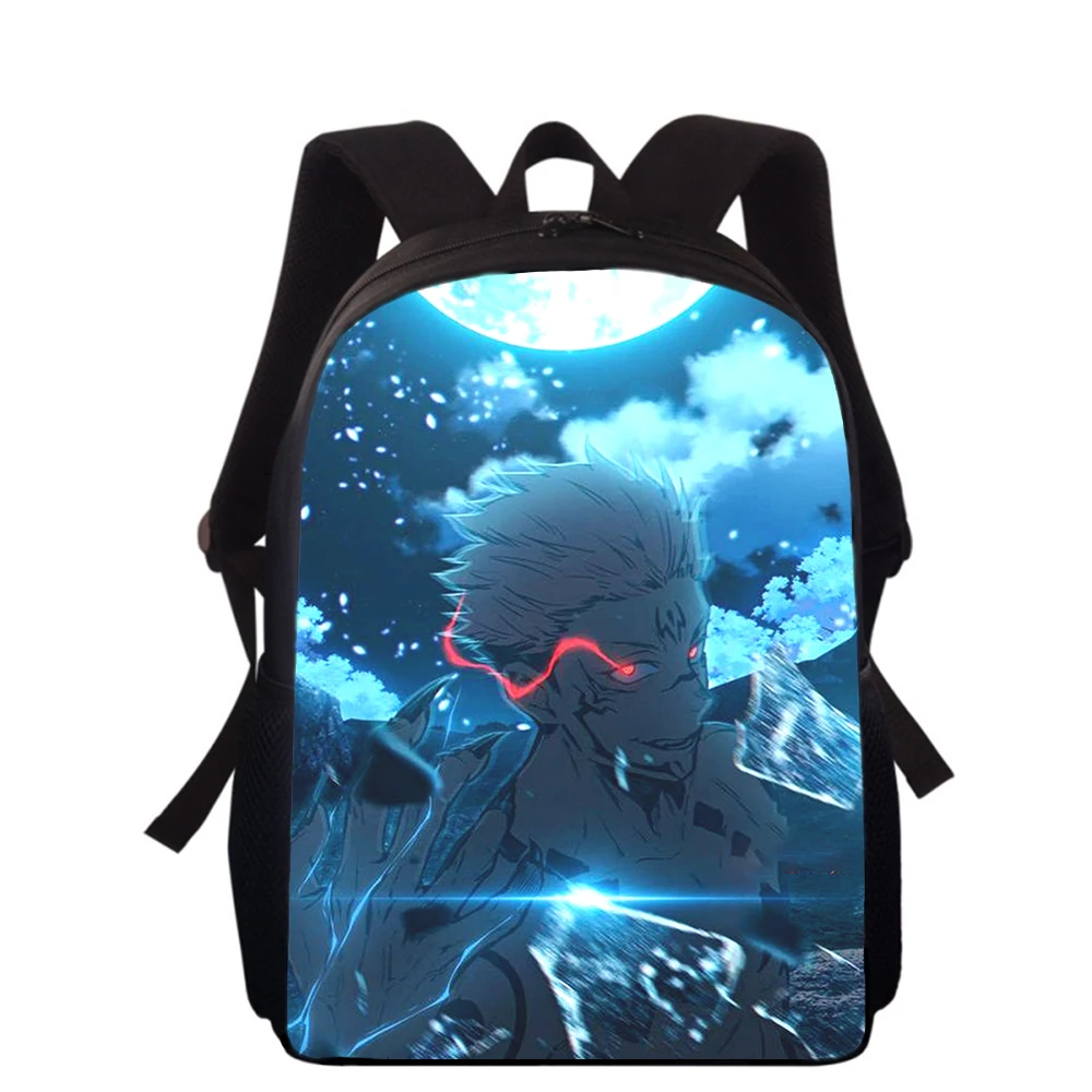 Jujutsu Kaisen ANIME 3D Print Mochila para Crianças, Sacos Escolares Primários para Meninos e Meninas, Sacos de Livros para Estudantes, 16"