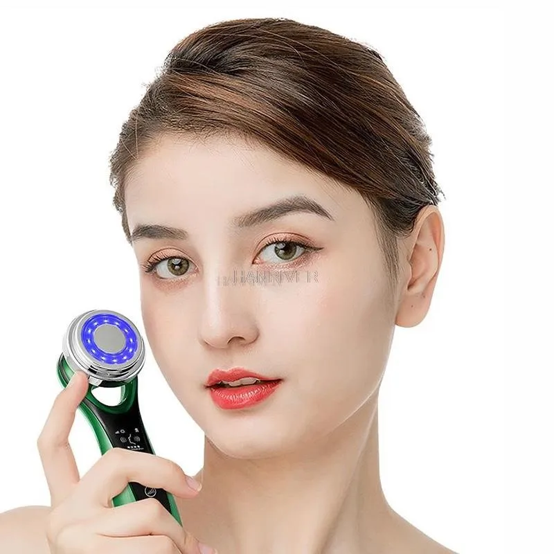 Schoonheidsinstrument Gezichtslift Warmte Rood Blauw Licht Gezichtsreiniger Diepe reiniging Huidverzorgingsapparaat voor thuis Gezichtsmassager