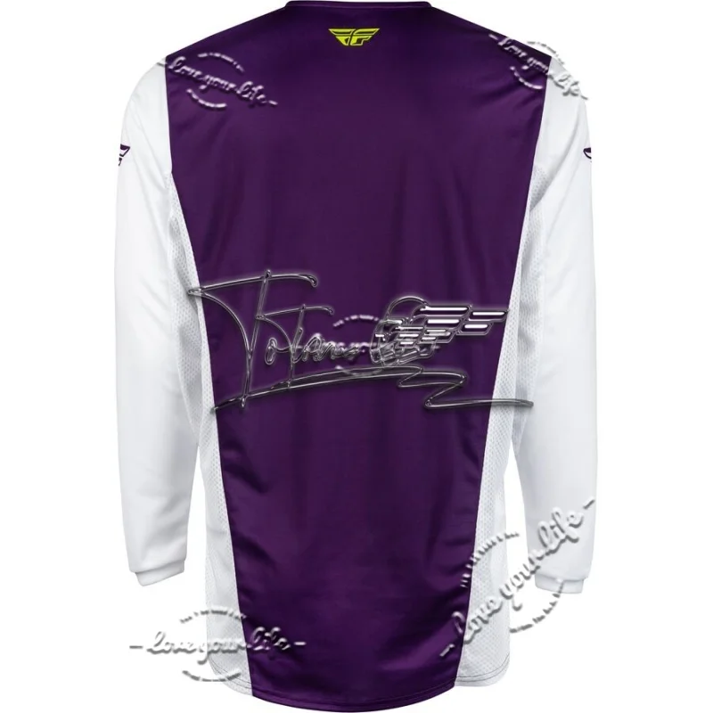 

motorcycle Maillot cross Fly Racing2024 Kinetic Reload -Violet Blanc Jaune Fluo