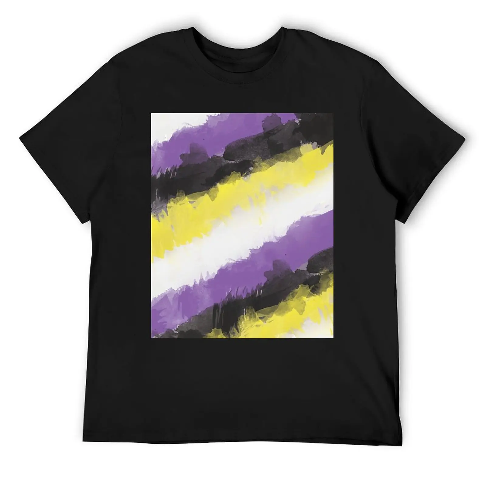 Nonbinary Watercolor Pride T-Shirt customs plus size clothes hippie clothes heavyweight t shirts for men