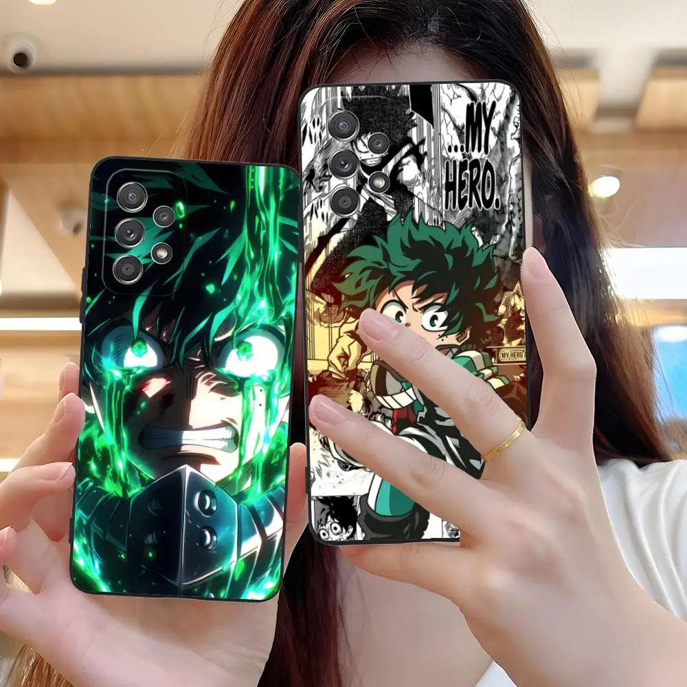 MHA Izuku Deku Phone Case for Samsung Galaxy M55 54 42 35 34 33 32 23 22 15 14 13 12 F55 5G Soft TPU Shockproof Cover