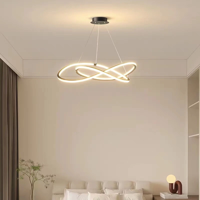 Lampu gantung LED, lampu gantung langit-langit LED untuk restoran lampu gantung Nordik Modern sederhana ruang makan Hotel lampu Bar seni perlengkapan dekorasi rumah