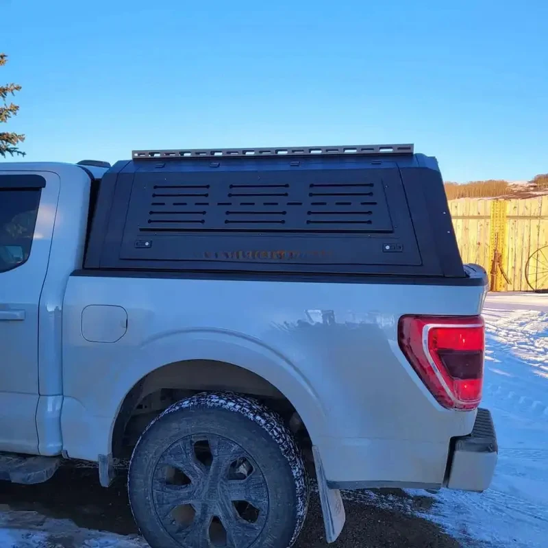 Top-level 4X4 Custom-fit Aluminum Truck Topper F150 Cap Rainproof Anti-rusted Pickup Hardtop Canopy Smartcap 3