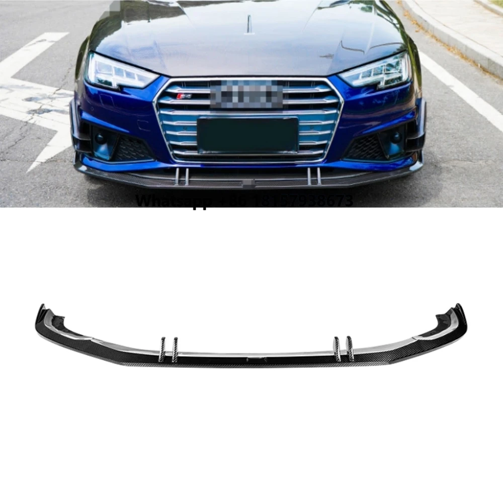 

Good Quality Car Styling Car Bumper Front Lip for A4L S4 B9.5 S Line 2019-2020 KB Style Carbon Fiber Front Bumper Lip