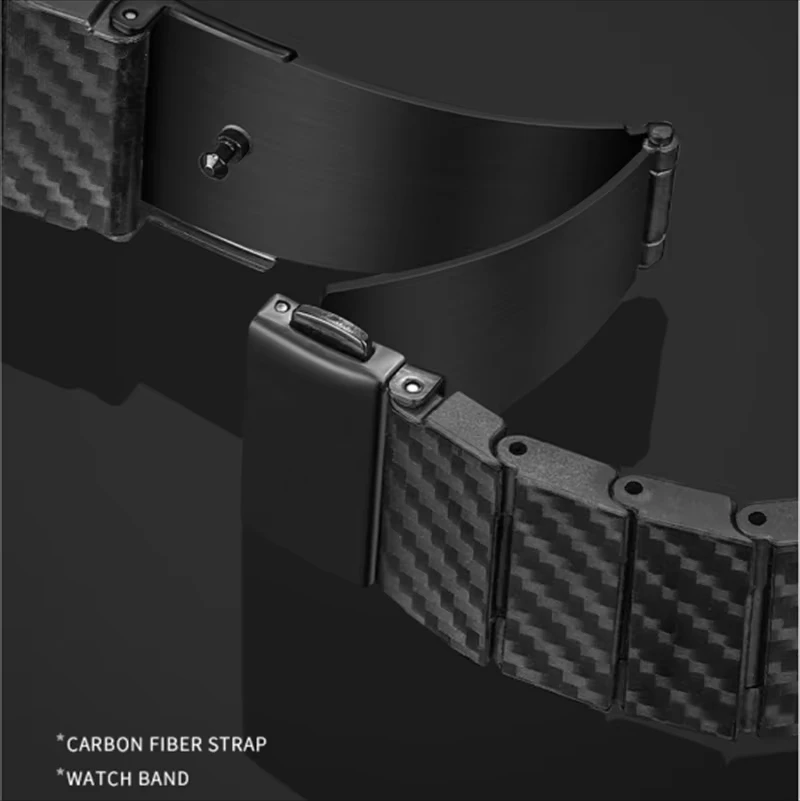 Carbon Fiber Strap for Amazfit T-rex 3 Smart Watch Sports Bracelet for Huami T-REX3 Watchband Folding Buckle Wrist Band Correa