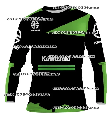 

Kawasaki летние виды спорта на открытом воздухе модная быстросохнущая дышащая мотоциклетная тонкая спортивная удобная рубашка с длинными рукавами с длинными рукавами
