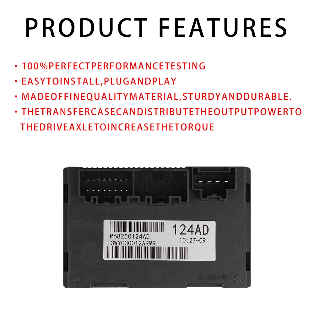 68250124AD 68250124AA 68250124AB 68250124AC Transfer Case Control Module Black For 2016-2018 Durango Grand Cherokee
