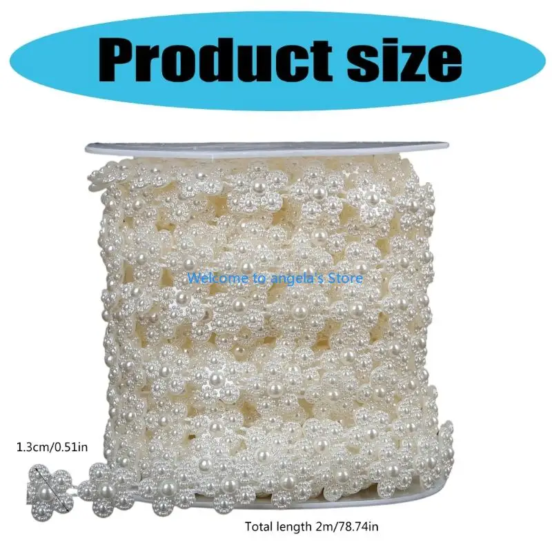 X4YC 13mm Artificial Pearls Beads String Pearls Beads Chain Chain Craft Supplies