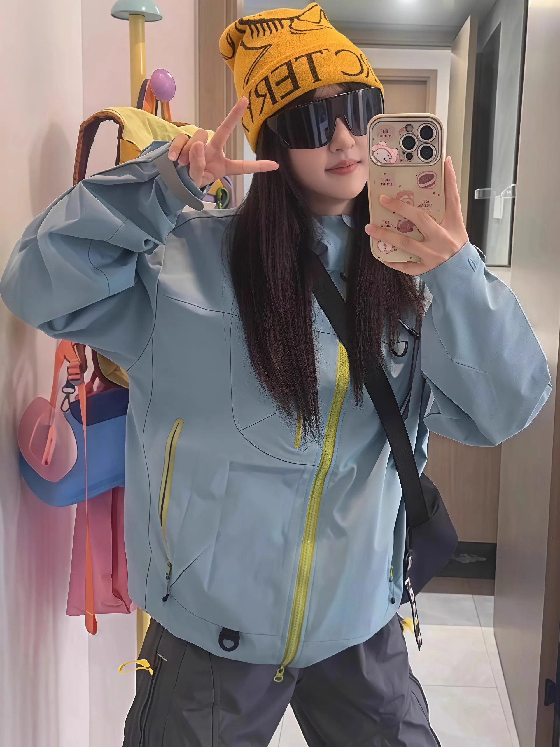 

Men's Outdoor Fce Jaet Windproof Waterproof Ox Cloth Durable Zipper Closure Hooded Casual Loose Fit Autumn New Arrival