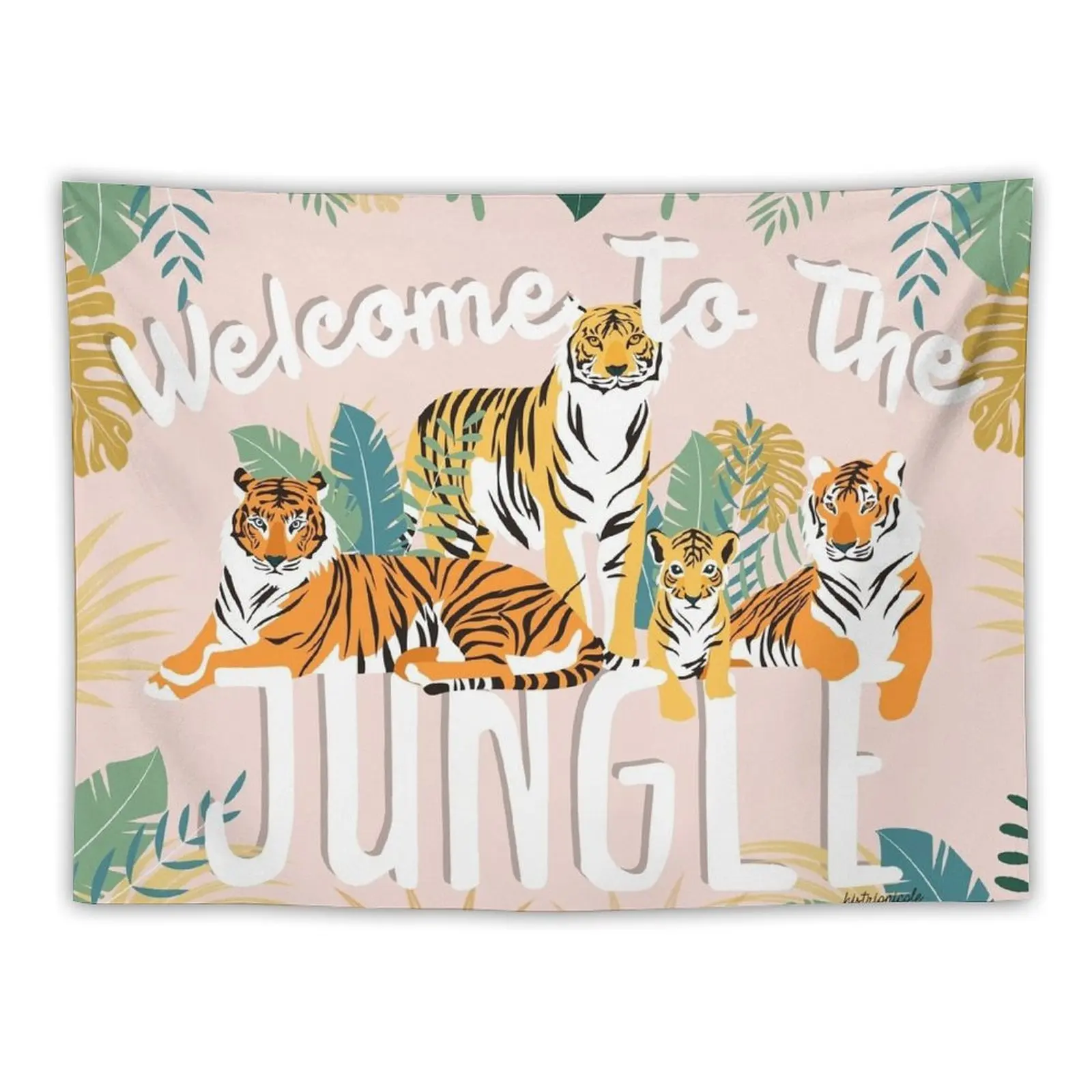 

Retro Tiger - welcome to the jungle Tapestry Things To The Room Decorations For Room Tapestry
