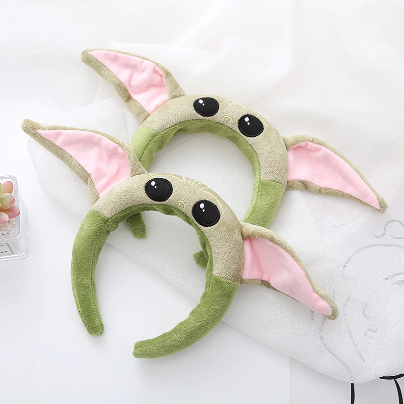 Disney Master Yoda Ears Hairband Women Plush Soft Mickey Mouse Headband Girl Cute Grogu Headwear Hair Accessories Kid Party Gift