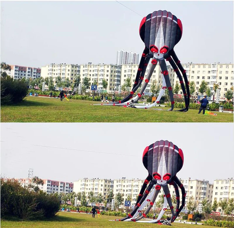 free shipping large capricorn octopus kite for adults kites parachute nylon kite surf outdoor game toys professional kite fabric