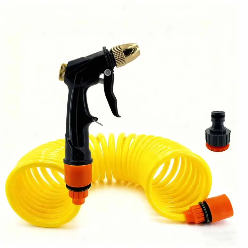 

Garden Watering+Caleaning Special: Retractable Coil Magic Flexible Water Pipe With Garden Spray Gun
