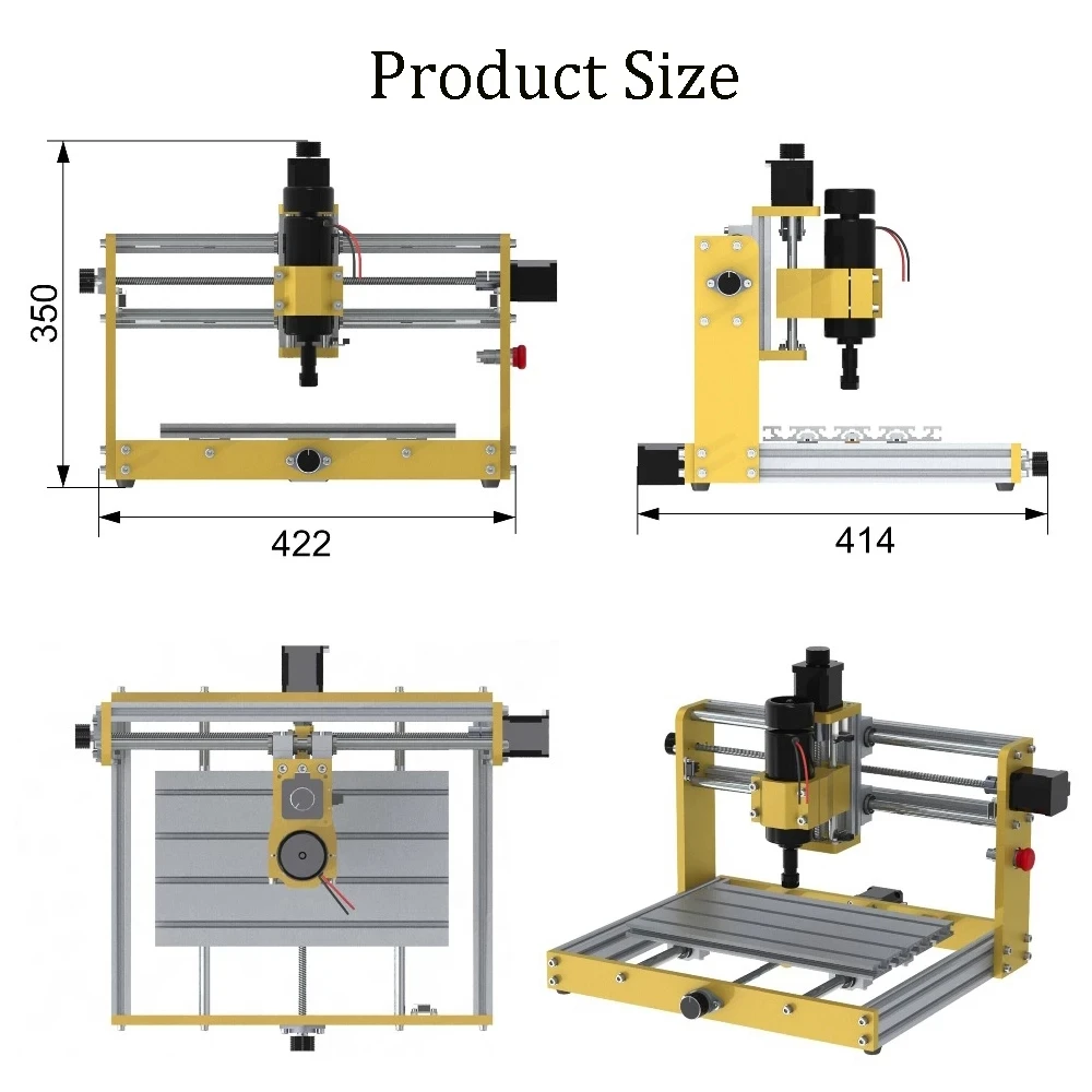 Macchina per incisione laser su metallo CNC 40W / 80W Incisore laser CNC a 3 assi Macchina per incisione su legno Mandrino da 500W Telaio