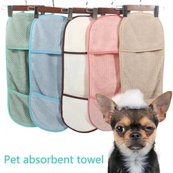 Pet Dog Bath Towel Microfiber Ultra-Absorbent Drying Pet Towel Blanket For Cat Small Dogs Cat And Dog With Pocket Bath Towel