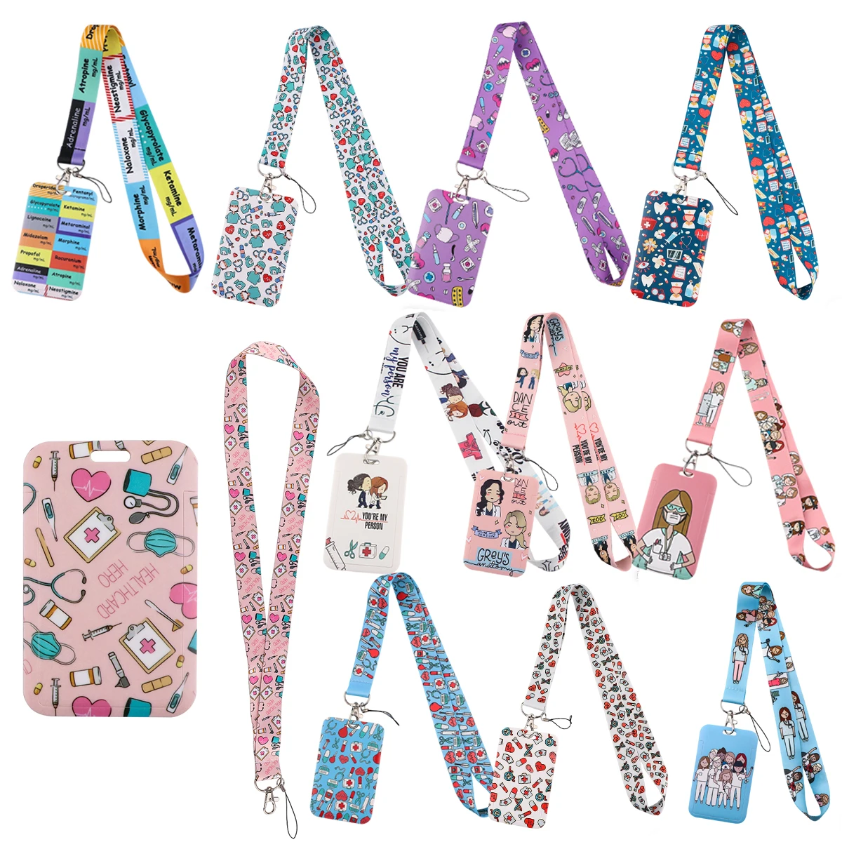 

Nurse Doctor Medical Colorful Neck Straps Lanyard Car Keychain ID Card Pass Gym Mobile Phone Key Ring Badge Holder Jewelry Gifts