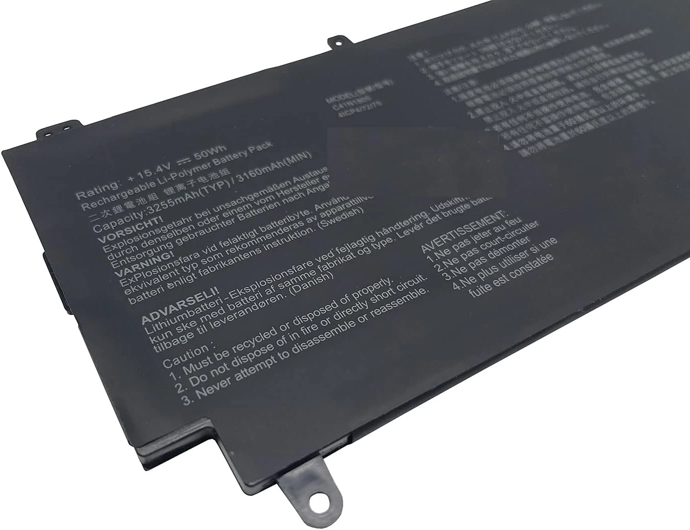 C41N1805 15.4V 50Wh 3255mAh Replacement Laptop Battery Compatible For Asus ROG Zephyrus S GX531 GX531GS GX531GX GX531GM Series