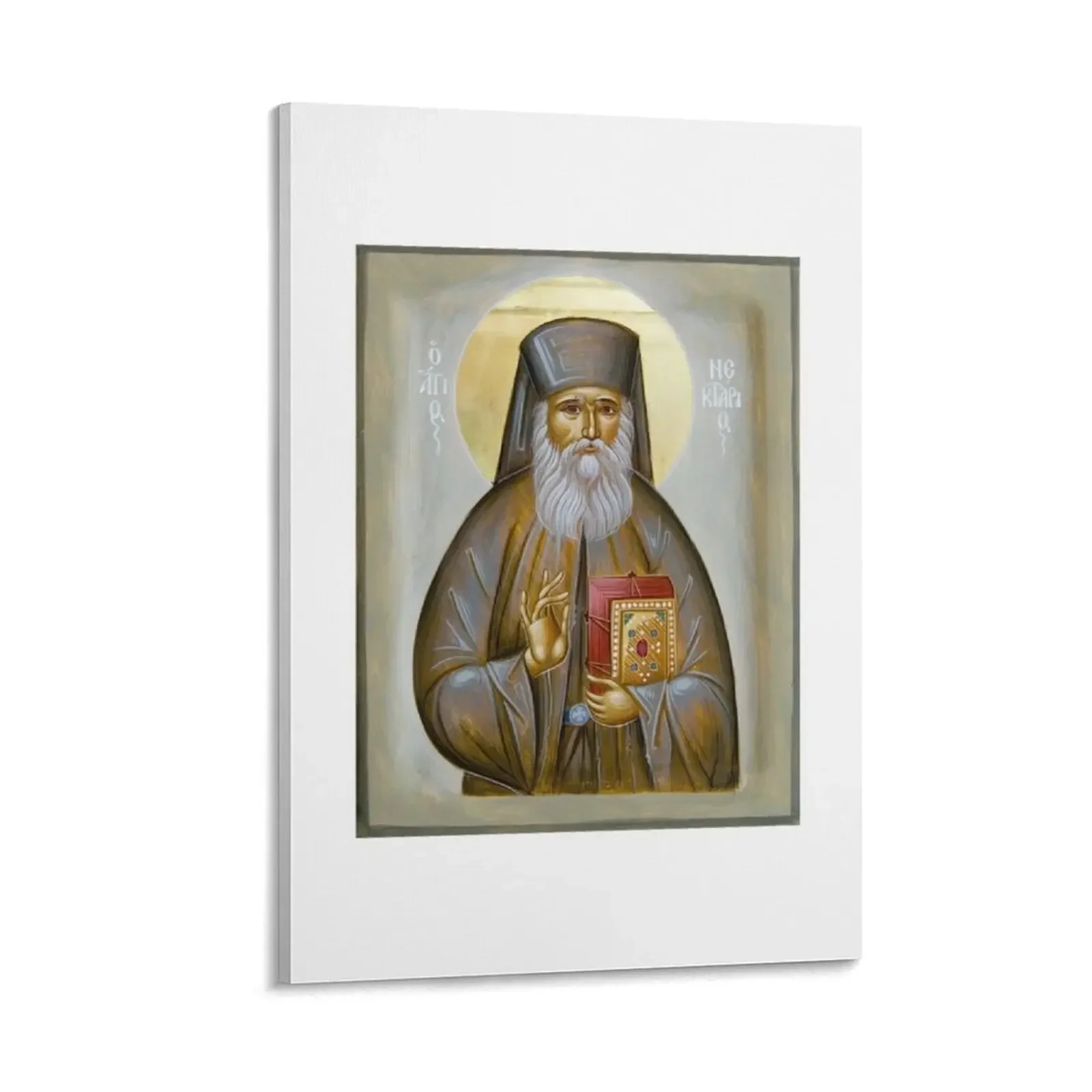 

St Nektarios of Aigina Canvas Painting office decoration bedroom decoration decorative wall canvases decorative frames wall room