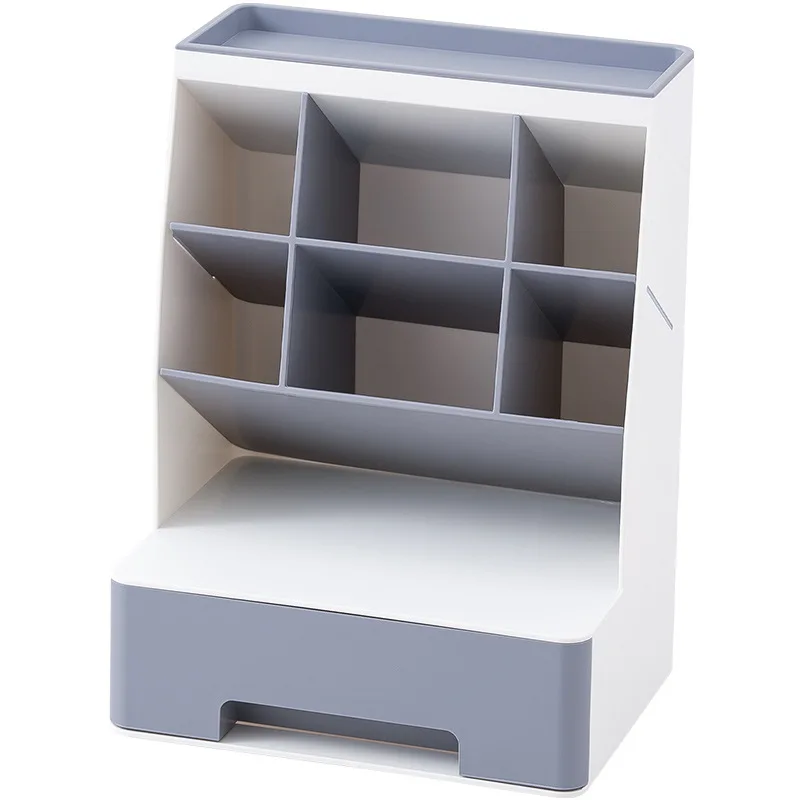 

Наклонный пластиковый держатель для ручек, ящик большой емкости, простой ящик для хранения офисных канцелярских принадлежностей