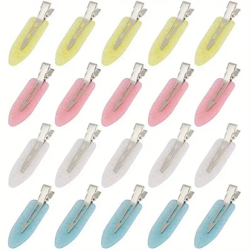 8pcs No Bend Hair Clips Styling Clips for Salon Hairstyle No Crease No Dent Perfect for Bangs Waves, and Makeup Applicatio