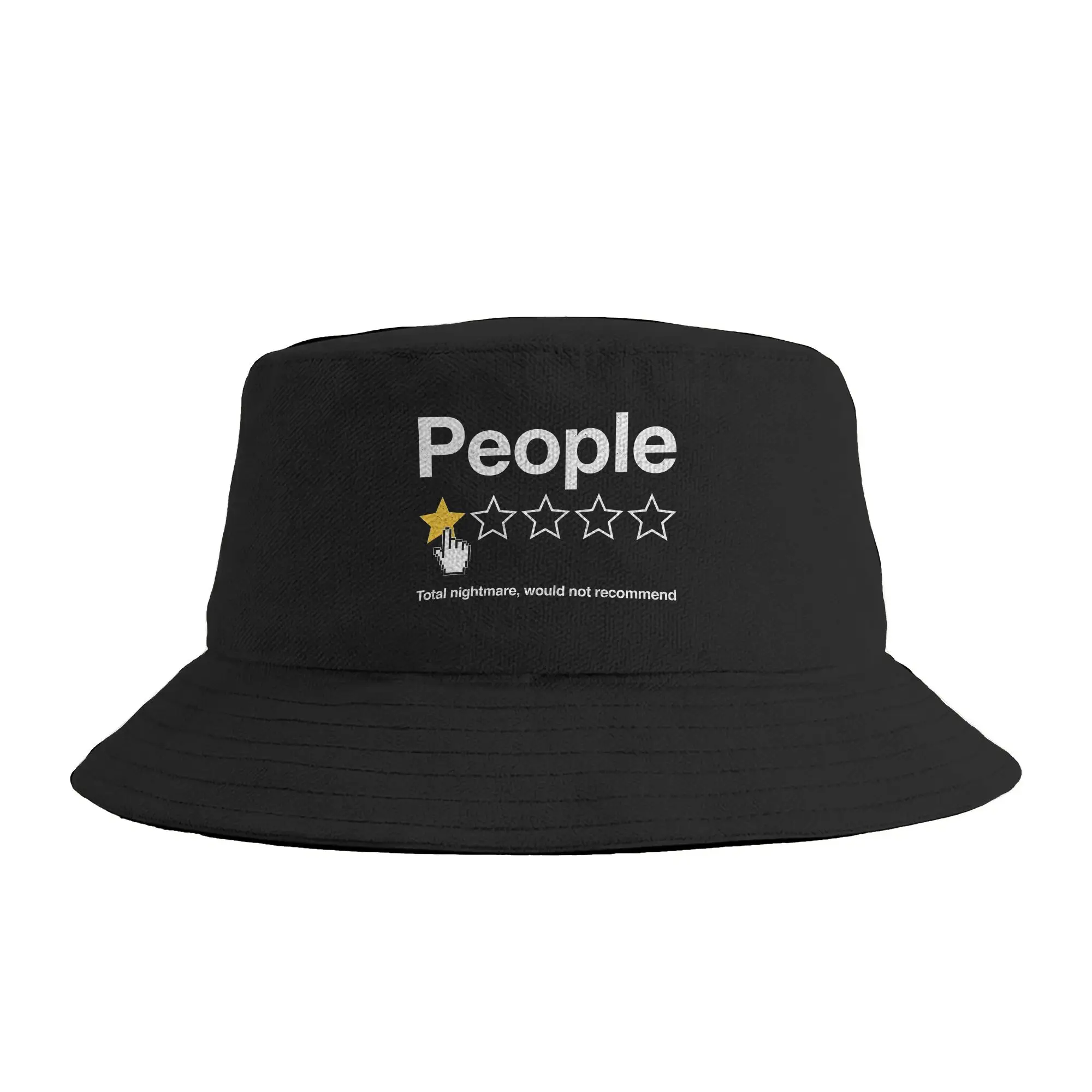 People One Star Total Nightmare Would Not Recommend Bucket Hat  Hawaii Fisherman Caps For Unisex Retro Fishing Visor Hats