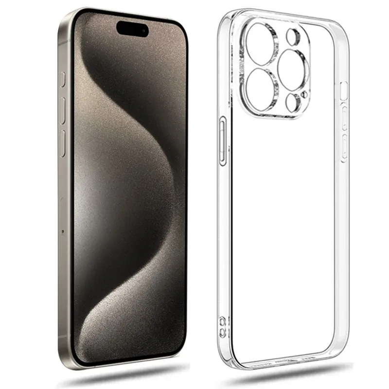 

Прозрачный противоударный чехол для iPhone 16 17 15 14 13 12 11 Pro Max, силиконовый чехол для iPhone 13 Mini X XS Max XR 8 7 Plus