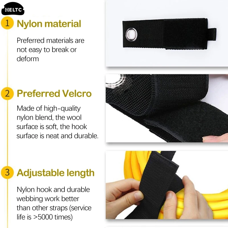 Car Trunk Tool Extension Cord Holder Organizer Heavy-Duty Hook Loop Storage Strap For House Basement RV Garage For Cables Winder