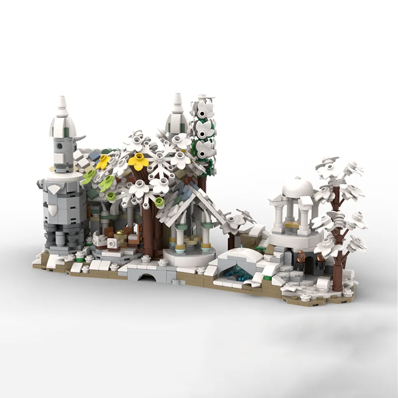 ภาพยนตร์ยอดนิยมรุ่น Moc อาคารอิฐฉากที่มีชื่อเสียงรุ่นเทคโนโลยี Modular Blocks ประกอบของขวัญของเล่นวันเกิด DIY ชุด