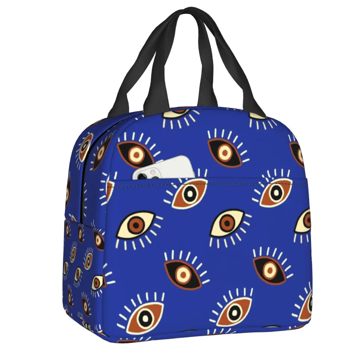 

Evil Eye Pattern Insulated Lunch Bag for Women Resuable Mystic Eyes Spiritual Thermal Cooler Lunch Tote Office Work School