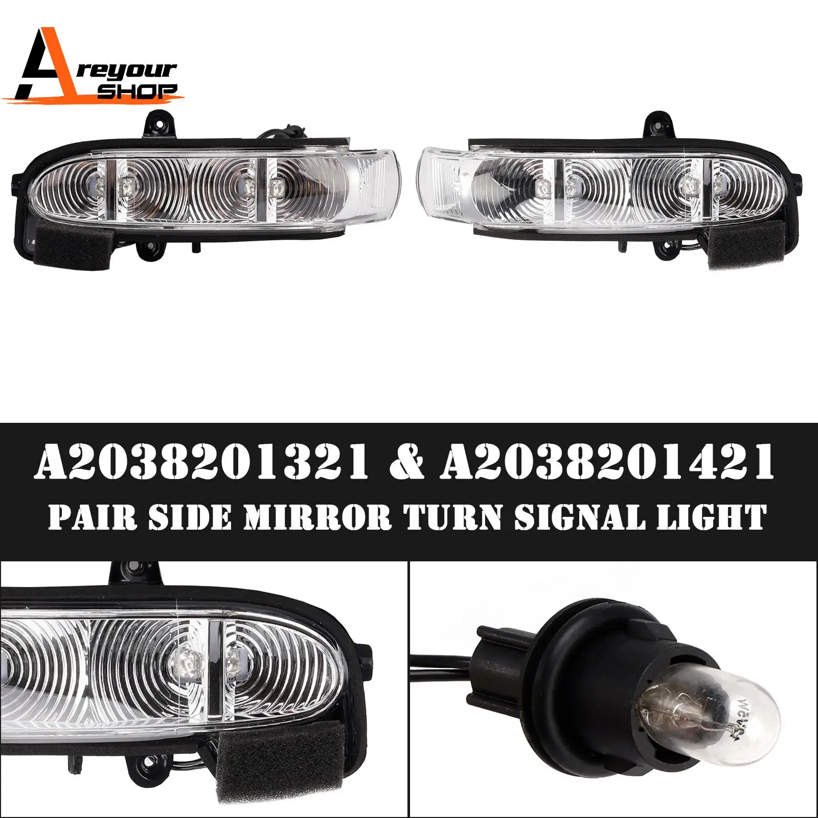 

1 шт./пара, указатель поворота бокового зеркала для Mercedes-Benz W211 S211 W463