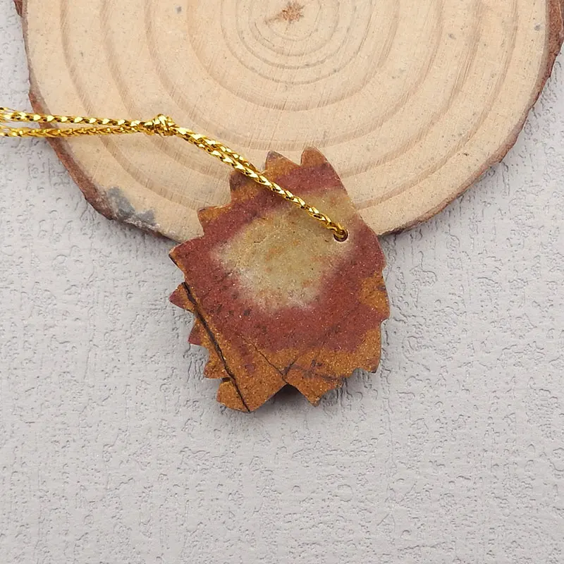 Natural Multi Color Picasso Jasper Carved Indian head Pendant Bead,Semi-precious Stone Fashion Jewelry DIY Necklace Accessories