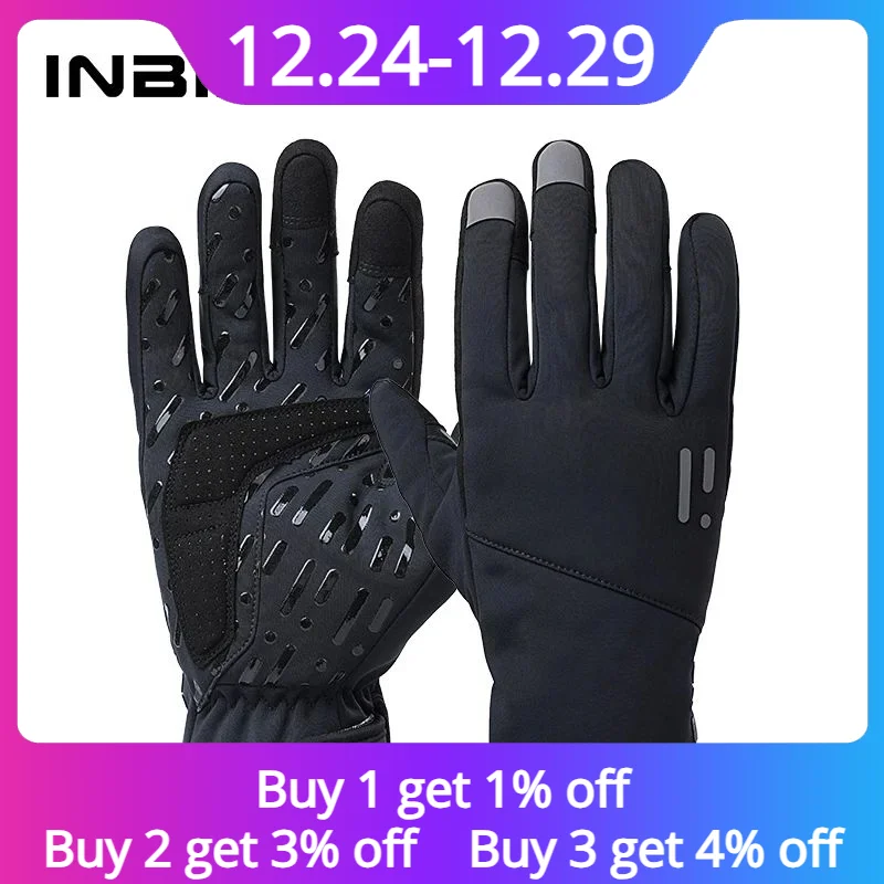 INBIKE motorcycle gloves windproof Winter gloves man anti-slip Men's cycling gloves touch screen Mtb gloves Shock absorbing