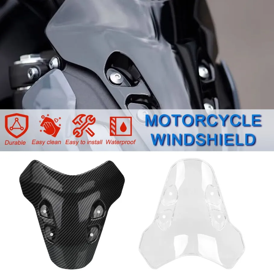

NEW Motorcycle Accessories Windshield Windscreen For YAMAHA MT-07 MT07 MT 07 2021-2024 2023 2022 Windproof Wind Screen Deflector
