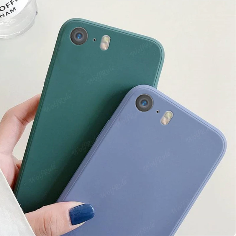 For iPhone 5 Case Cover Apple iPhone 5 5S SE 2016 Capas New Liquid Silicone Phone Back Bumper TPU Soft Cover For iPhone 5 Fundas