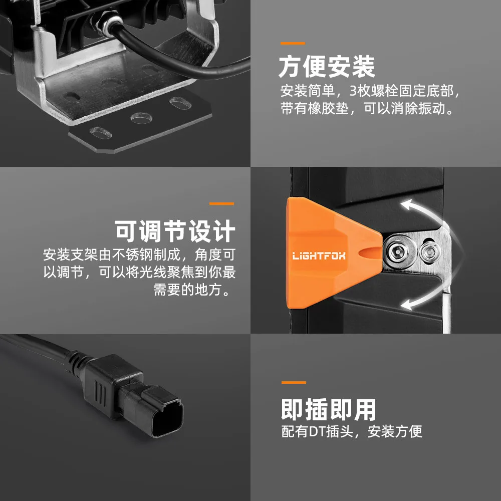 Luz de modificação de veículo off-road de 9 polegadas LED farol de luz de trabalho farol