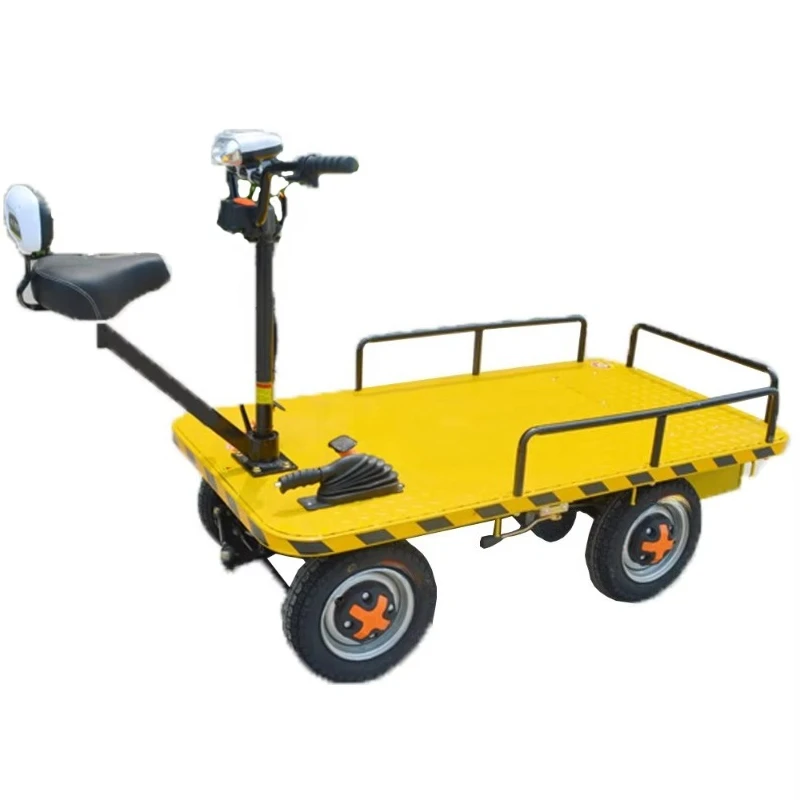 Heavy Duty Trolley 4-wheels Cart 1.5m 2m Length Electric Powered for Warehouse