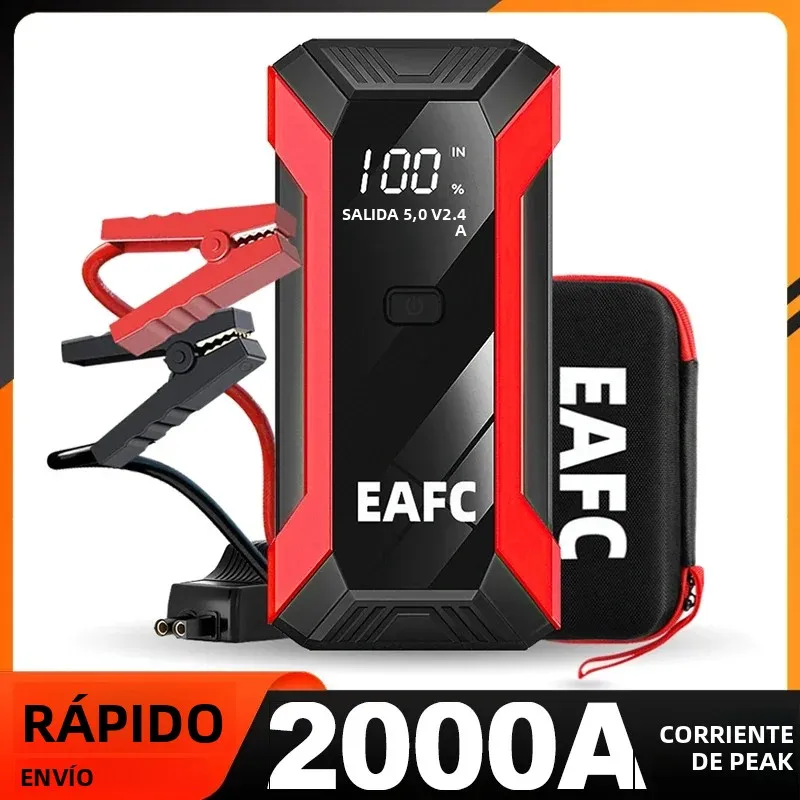 Banco de energía 2000A/600A 12V arrancador de batería de coche cargador portátil gasolina diésel dispositivo de arranque automático refuerzo arrancador de emergencia
