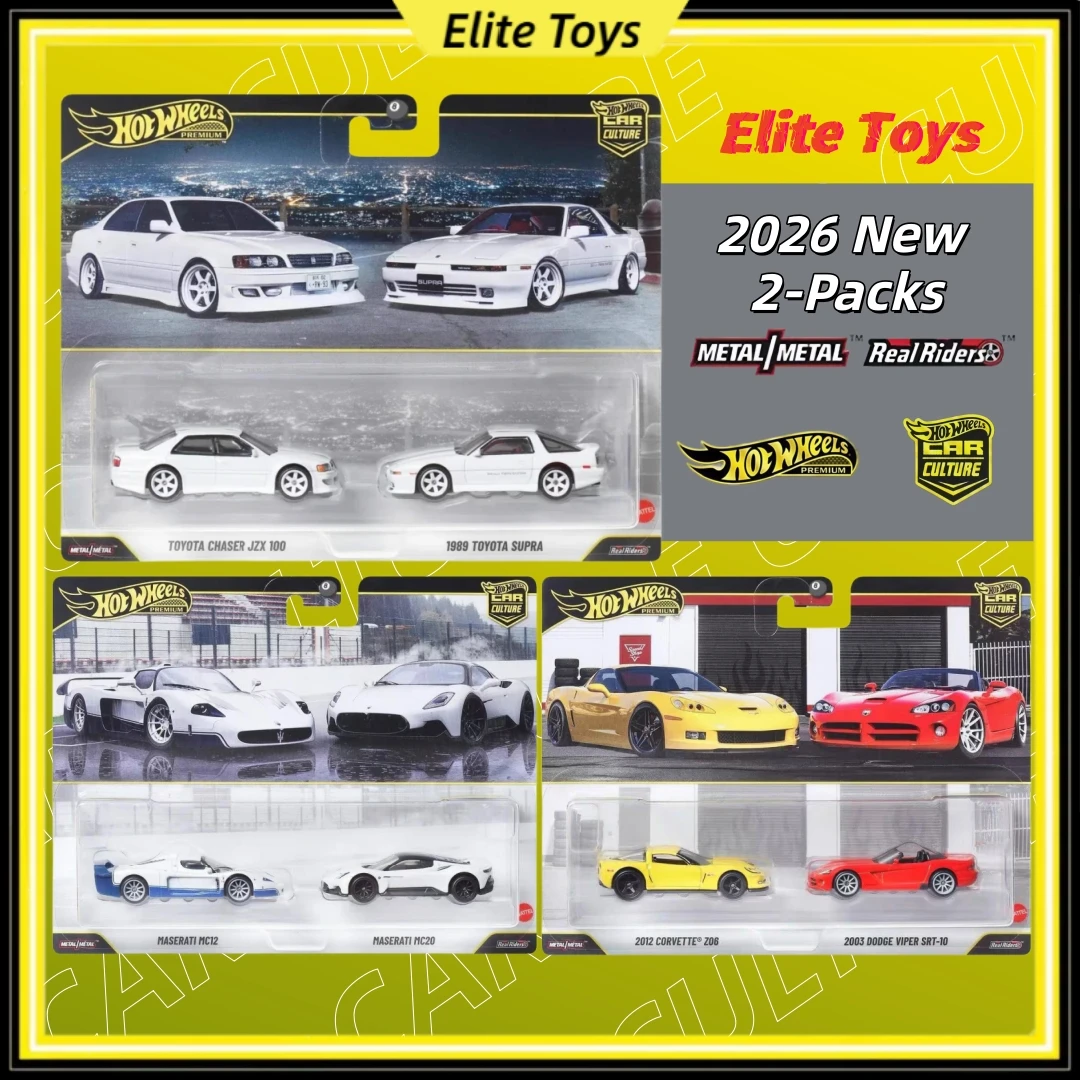 

Коллекционные модели автомобилей Hot Wheels Premium, 2 шт., Toyota Corvette Dodge Viper, серия Car Culture, масштаб 1:64, из сплава, игрушка для детей