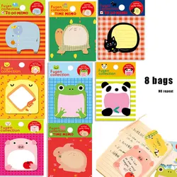 Cute Cartoon Animal Note Pad Portable Stickable Student Message Paper Convenience Stickers