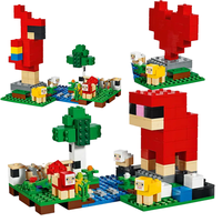 Compatible MOC Sets MC My Mini World Game Series Building Blocks The Wool Farm Parrot House Children's Toys Assembling Gift
