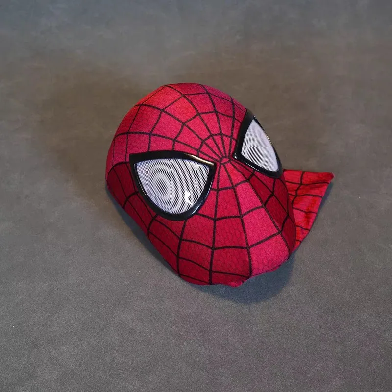 Auf Lager: Miles Spider-Man 1:1 Rollenspielmaske, Kinnsteuerung mit beweglichen Augen, manuell steuerbares Cosplay-Spielzeug, Geschenk für Jungen – Detail 12