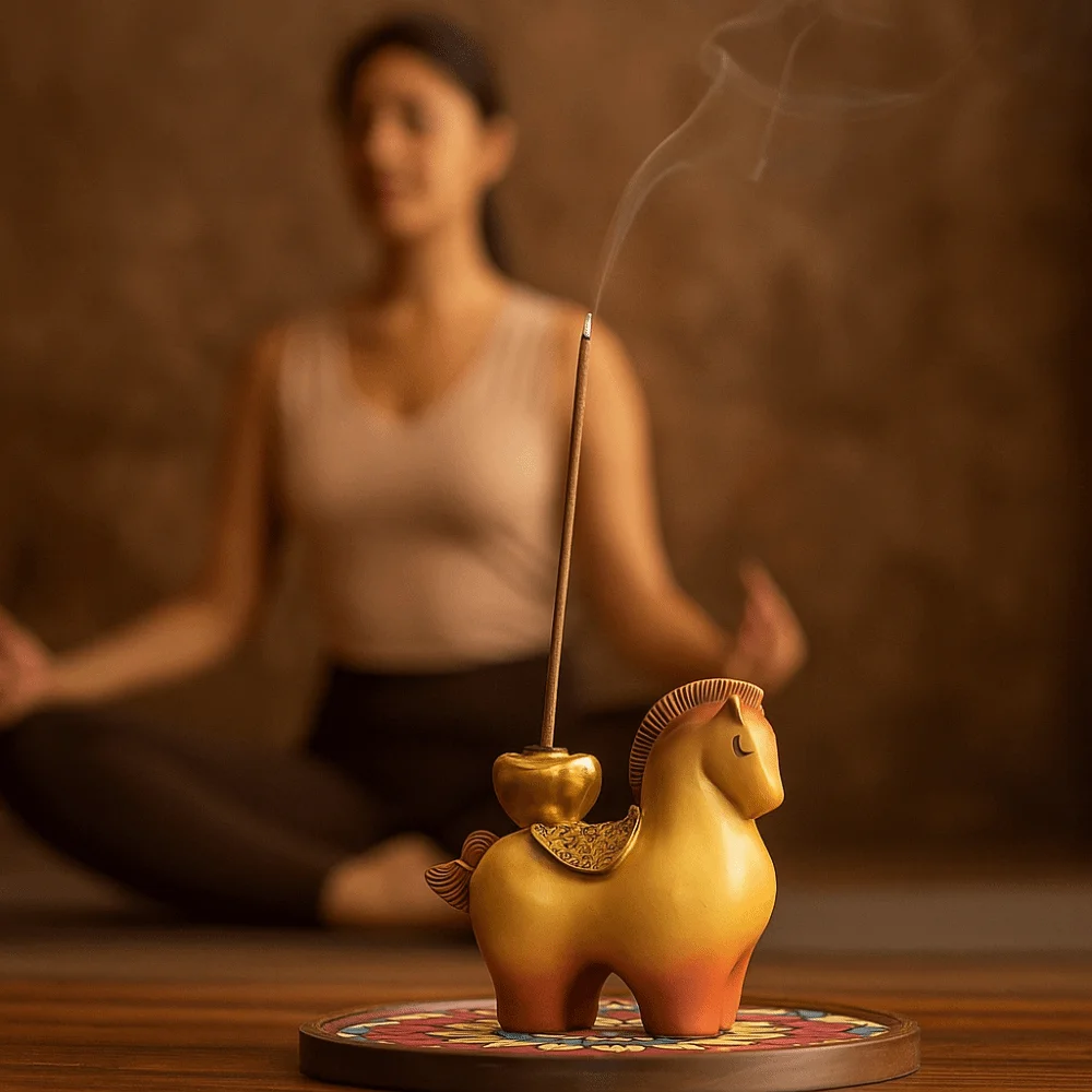 جديد مادة الراتنج زودياك المهر البخور الموقد الزينة تصميم الإبداعية البخور عصا حامل المهر شكل الموقد 2026 الحصان العام #3