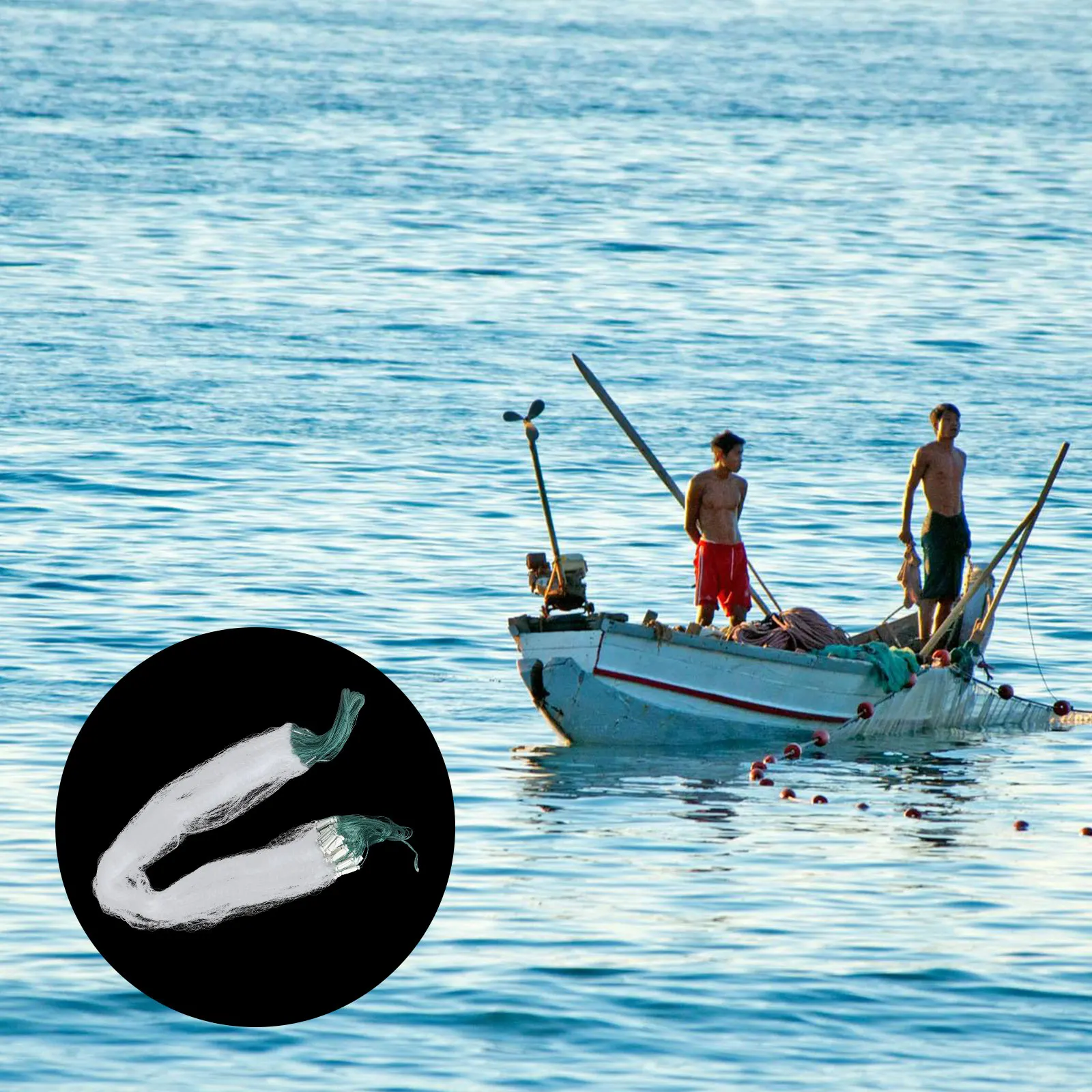 

1.2m X 20M Gill Net with Floats Polyethylene Material Fishing Trap Net for Accurate Casting Secure Bait Containment Efficient