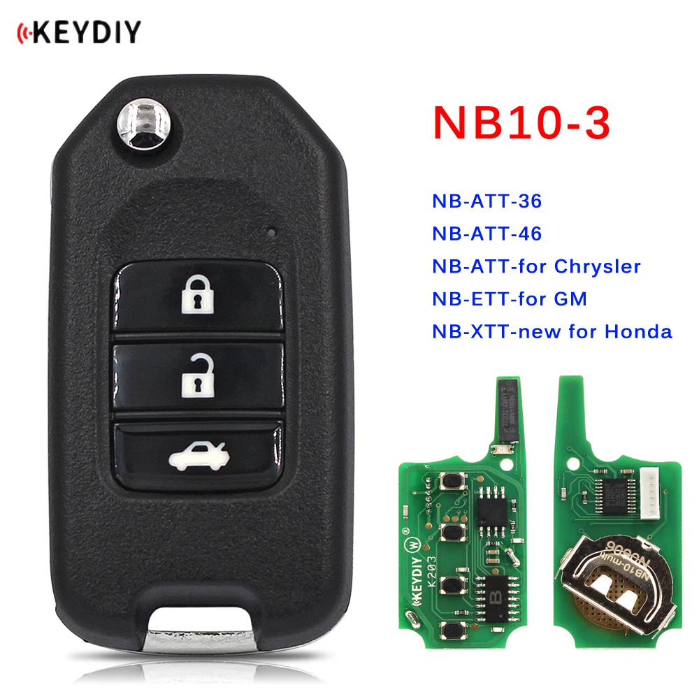 

KEYDIY 3-кнопочный многофункциональный пульт дистанционного управления NB10-3 NB Series для KD900 URG200, все функции в одном