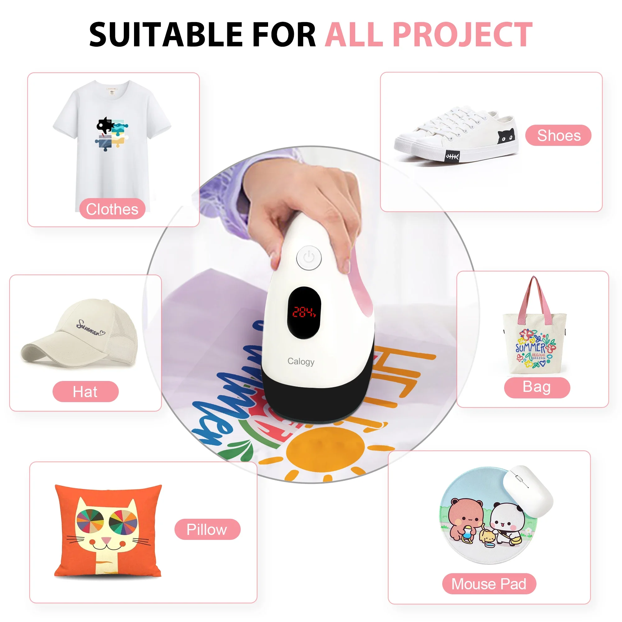 Mini Heat Press Machine T-Shirt Printing Easy Heating Transfer Press Iron Machines Portable Htv Vinyl Projects DIY Home Business - view 5