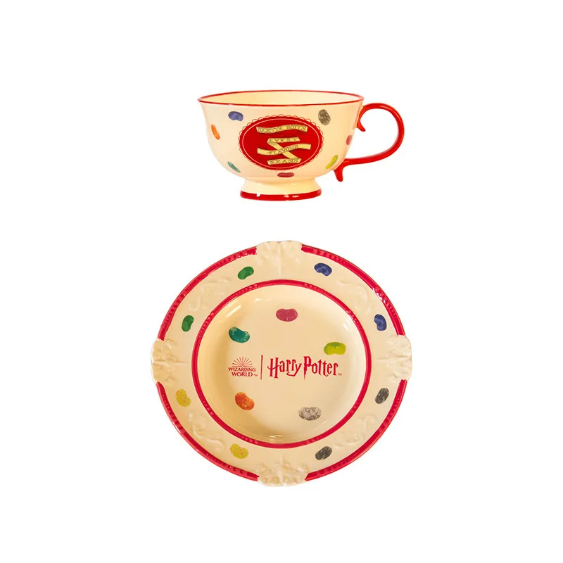 

Multi flavored bean tea set teapot cup and saucer gift box British relief cream color matching